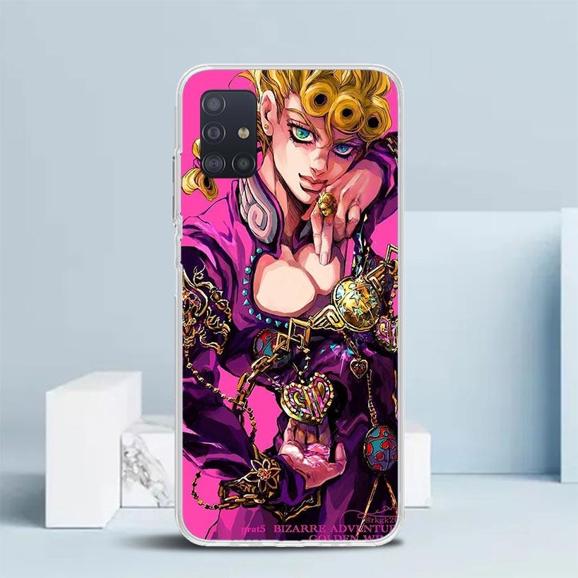 JoJo Adventure Giorno Giovanna Soft Cover for Samsung Galaxy A12 A22 A32 A52 A72 A02S Phone Case Note 20 Ultra 10 S10 Plus A51 A