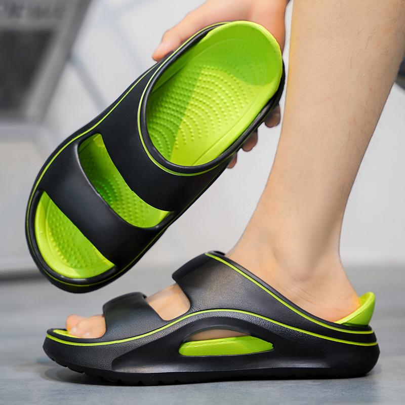 Trendiga herrtofflor Inomhus Utomhus Sandaler Strand Bekväma Mjuka Slides Nya Herr Fritidsskor Flip-flops Hemtofflor Sandaler