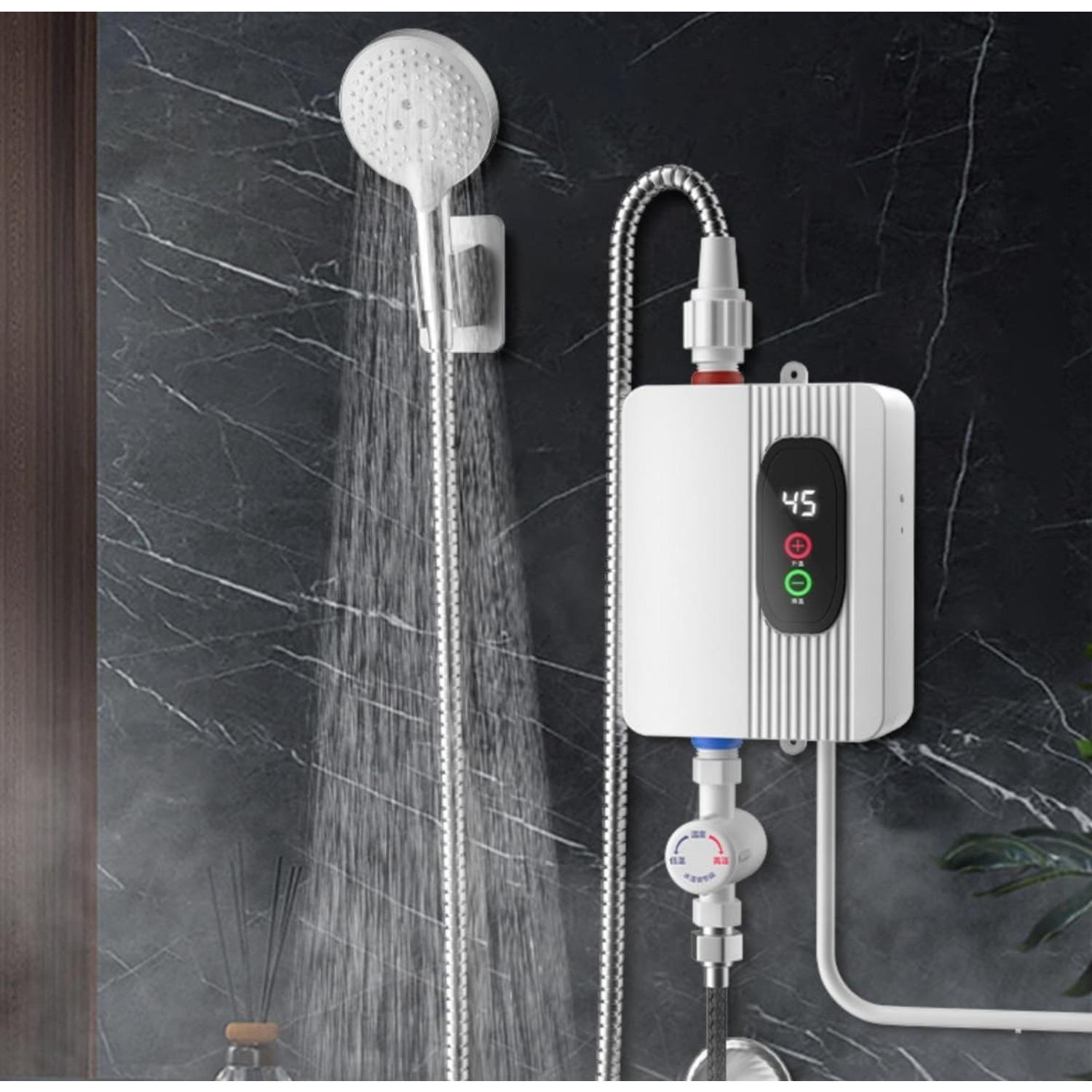 Electric Instant Hot Water Heater Shower Electric Tankless Shower Hot Water Kitchen Bathroom Bracket for Bathroom белый