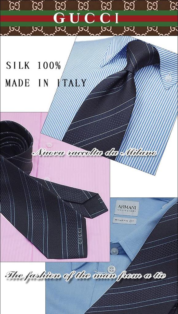 Gucci Markowa Krawat Prezent Krawat z i Torba do Przenoszenia A30 dla i Zestaw Prezentowy Wstążka, Etui, (REDROSE Oryginalny) Granatowy/Niebiesko-Szary (Idealne Prezenty, Urodziny,