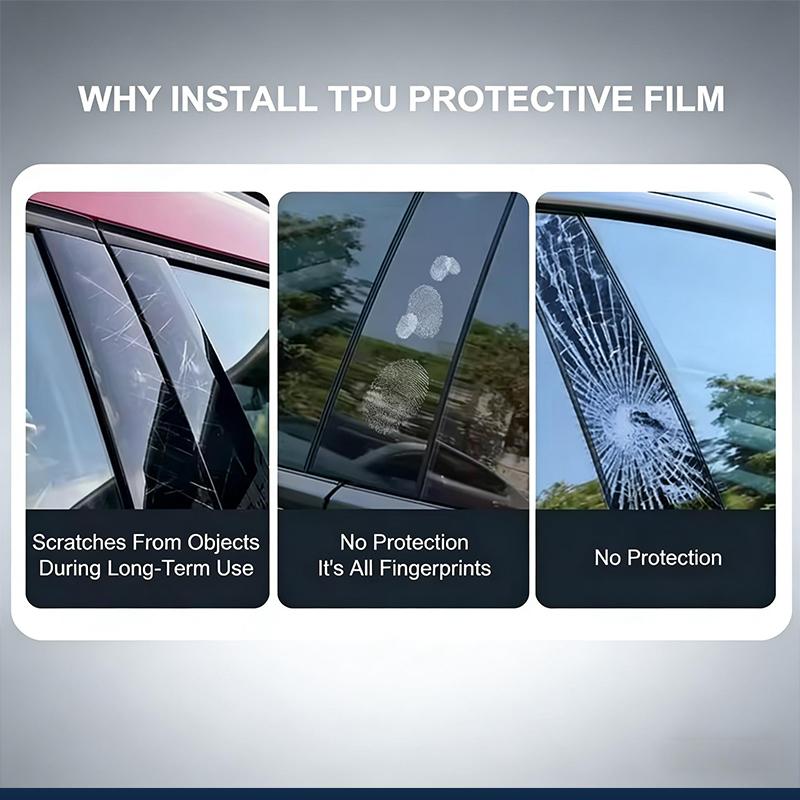 For PORSCHE CAYENNE Coupe - BC pillar protective film TPU scratch resistant and fingerprint resistant vinyl sticker