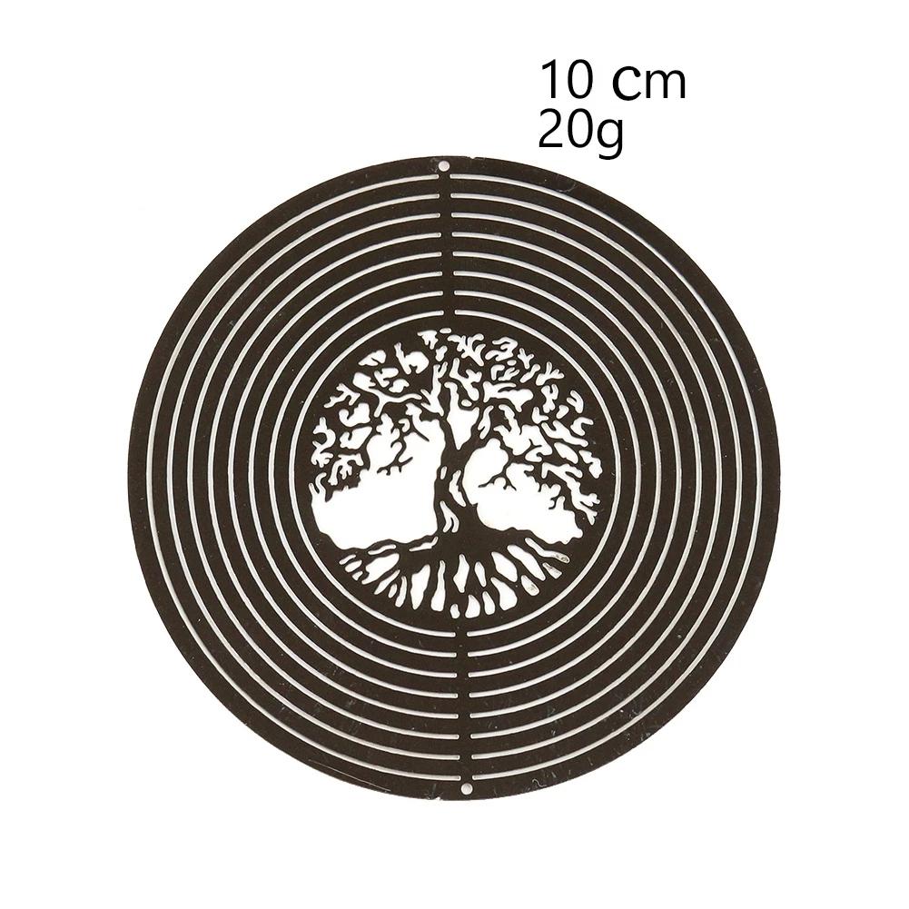 

3D металлическое дерево жизни вращающиеся колокольчики эффект стримера ветряной вертушки зеркальное отражение ловец домашнего сада подвесное украшение
