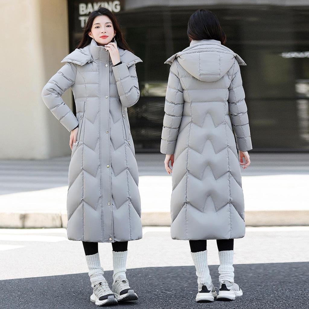 Women's 95% Duck Down Long Coat - 2025 Style Slim Fit, Waist-Cinching, Over-The-Knee, Thickened Winter Fashion Jacket