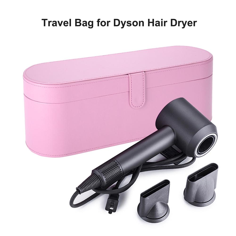 Aufbewahrungsbox für Haartrockner, feuchtigkeitsbeständig, stoßfest, Reisetasche für Dyson Haartrockner, Rosa