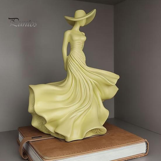 Goddess Statue Decor Woman Statue, Resin Art Sculpture for Living Room Mantel Shelf Decor, Modern Female Exquisite Carved Sculptures Figurine,