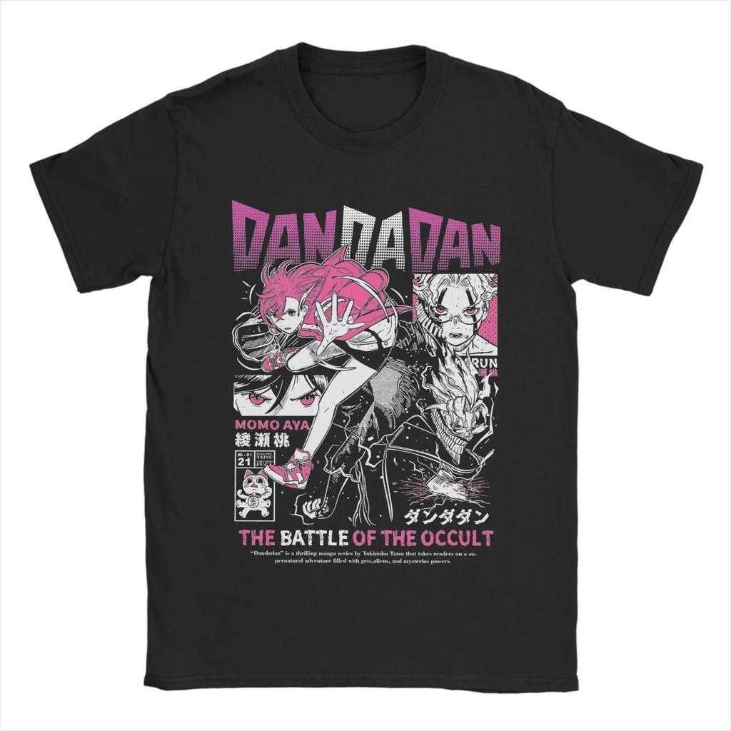 Print Dandadan Momo Anime T-Shirt 's O-neck Short Sleeve Clothing 100%Cotton Summer Clothing