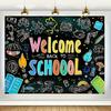 1 Striscione di Bentornato a Scuola - Decorazione Festa Primo Giorno per Insegnanti e Studenti Oggetti di Scena per Studio Fotografico Forniture Tavolo Torta