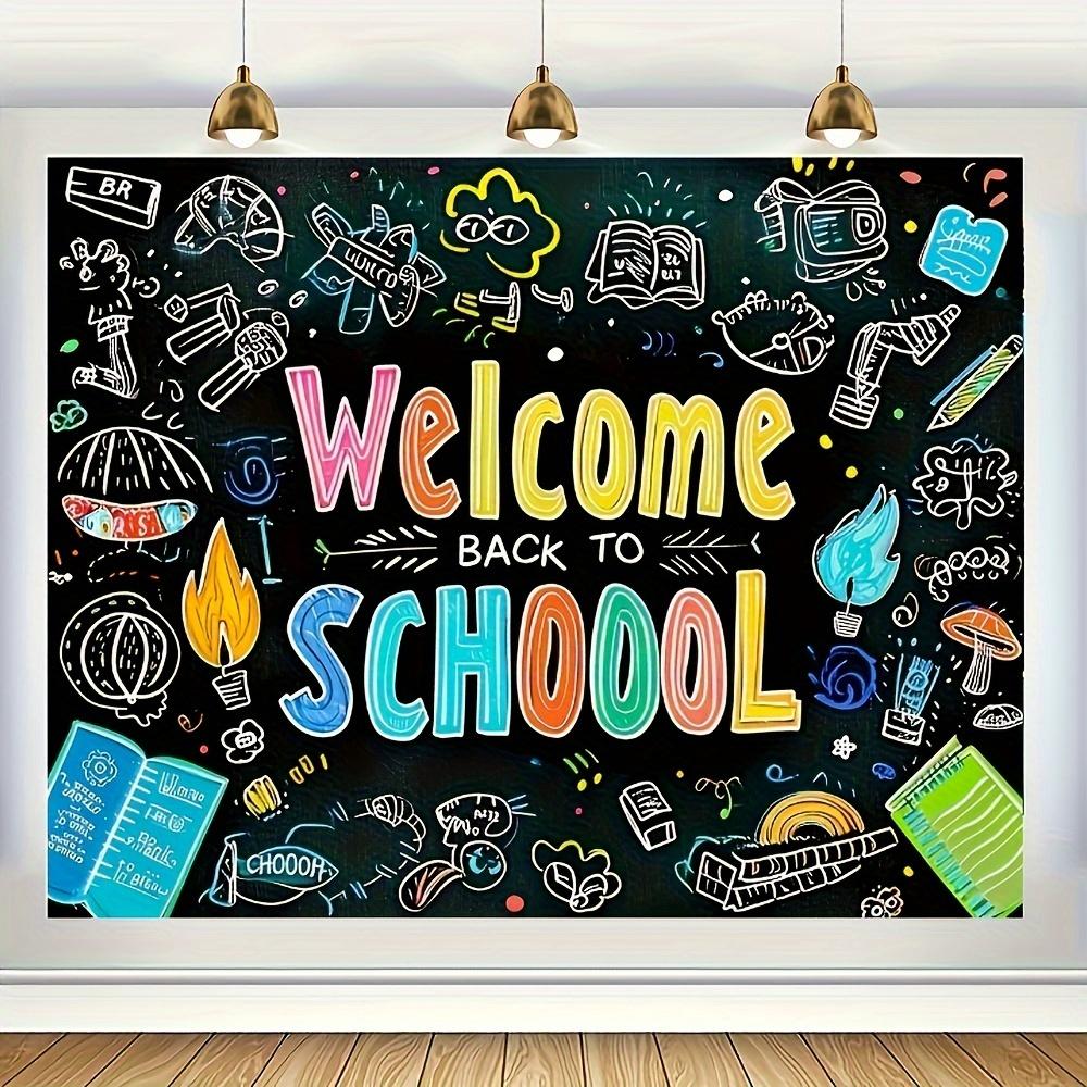 1 Striscione di Bentornato a Scuola - Decorazione Festa Primo Giorno per Insegnanti e Studenti Oggetti di Scena per Studio Fotografico Forniture Tavolo Torta
