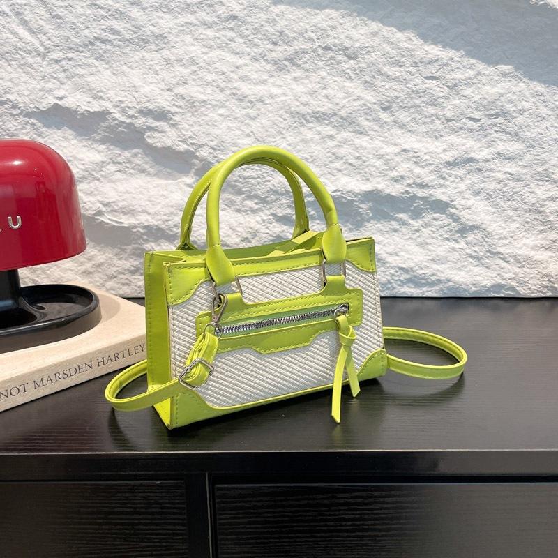 Niche Trend Fashion Small Square Bag 2025 New Summer Contrasting Colors Simple and Versatile Single Shoulder Oblique Span Portable