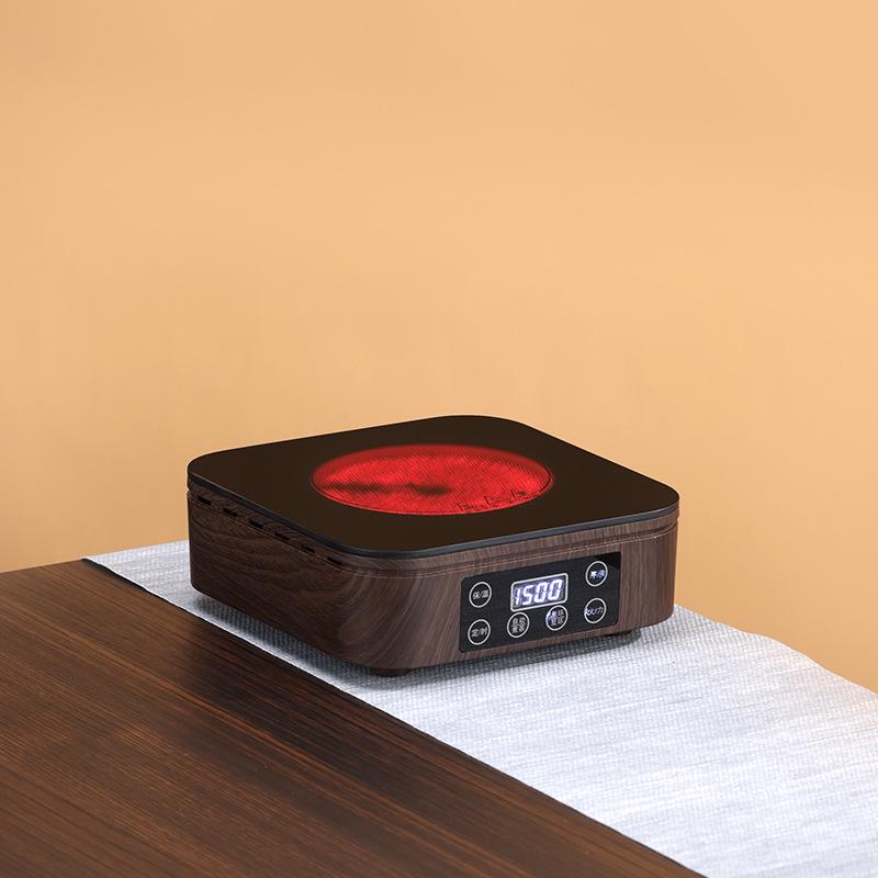 Smart Electric Ceramic Double Ring Tea Brewing Stove - High Power, Timer, Heat Preservation for Small Households