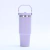 30oz Stainless Steel Travel Mug With Handle Straw Lid Vacuum Insulated Water Bottle Car Office Gym