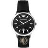Renato Uni Black Leather/Black Men's Quartz Watch AR2429