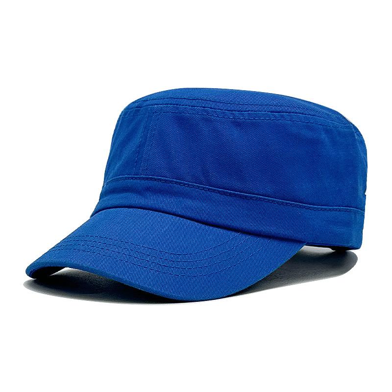 Spring and Summer Flat Top Hat Men and Women Fashionable Thin Breathable Baseball Hat Outdoor Personalized Sun Visor Military Hat Baseball Cap