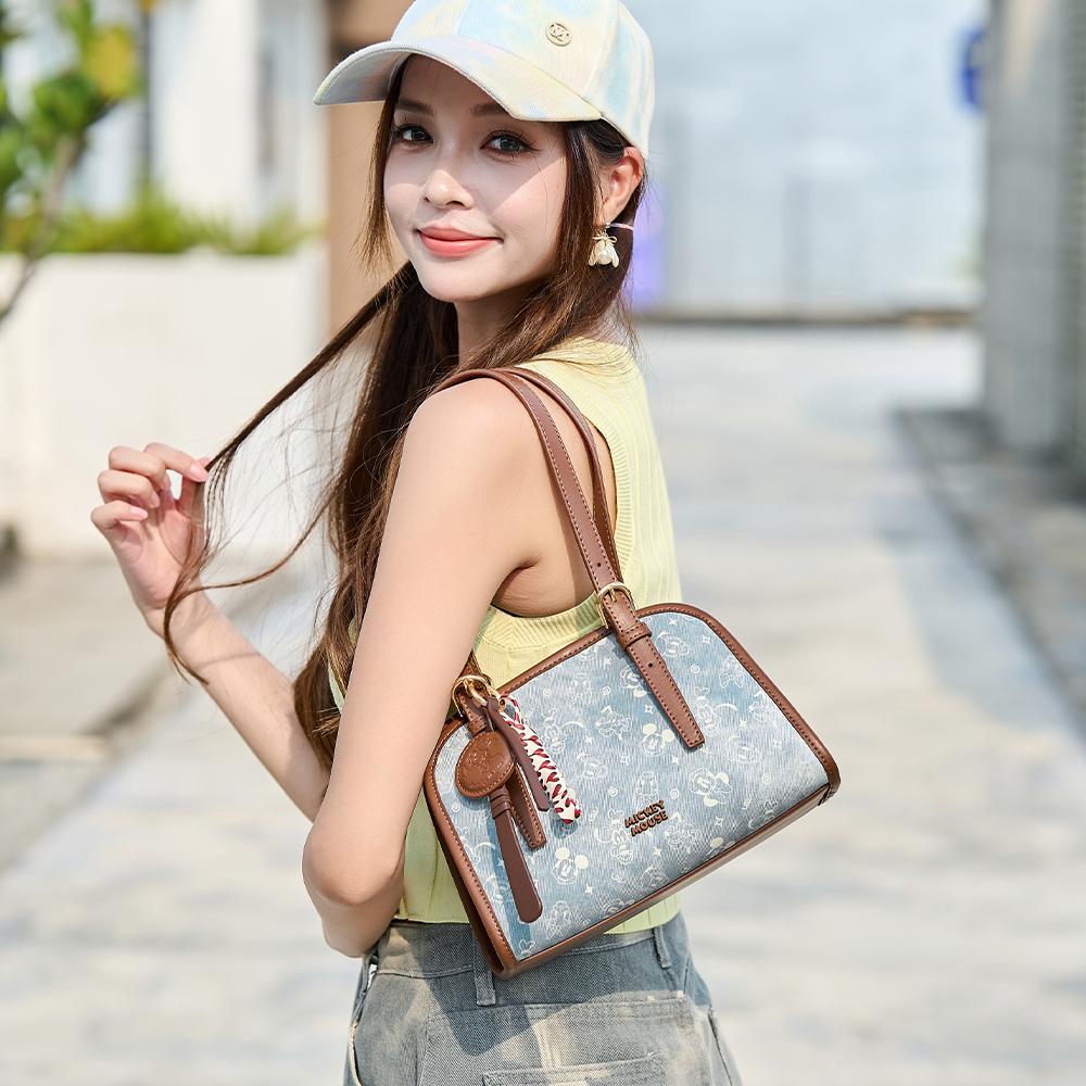 New Disney Mickey Series Pu Shoulder Bag Regular Women's Blue BMK-72724
