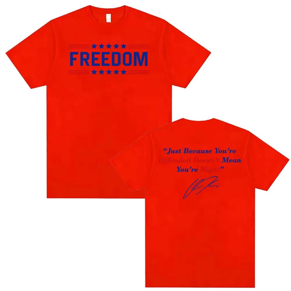 Justice for Charlie Kirk Freedom Tshirts for Men Women Harajuku Fashion Aesthetic Tshirt Summer High Quality Oversized T Shirt