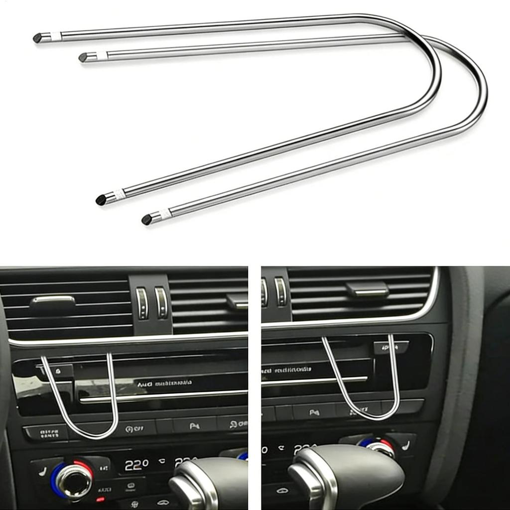 Car Audio System Remover 2 Pieces Stainless Steel Interior Removal Tool Car Stereo Disassembly Pry Kit For Truck Sedan Pickup