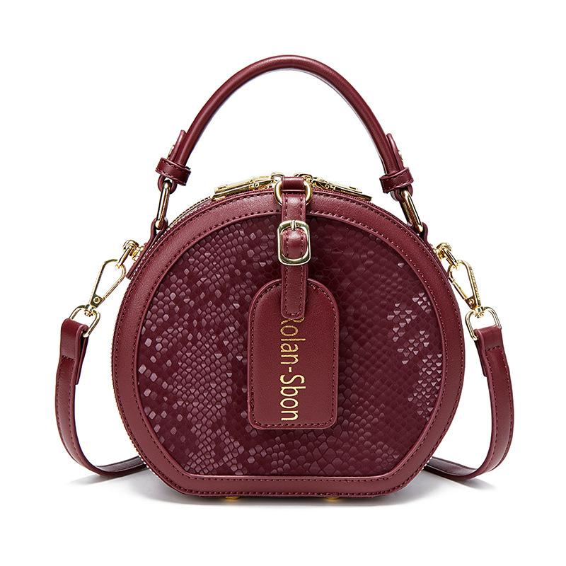 Crossbody Bag Printed Women's Bag Single-shoulder Bag Fashionable and Versatile Round Bucket Bag Handbag