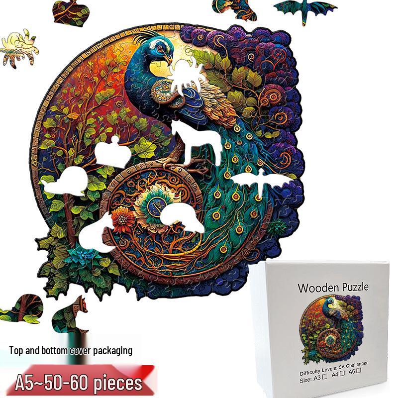 Irregular Animal Dog Penguin Wooden Puzzle in Stock