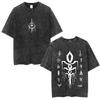 Washed Vintage Game Bloodborne Fear The Old Blood T Shirt Men Women Casual Oversized Tshirt Male High Quality Cotton Tshirts