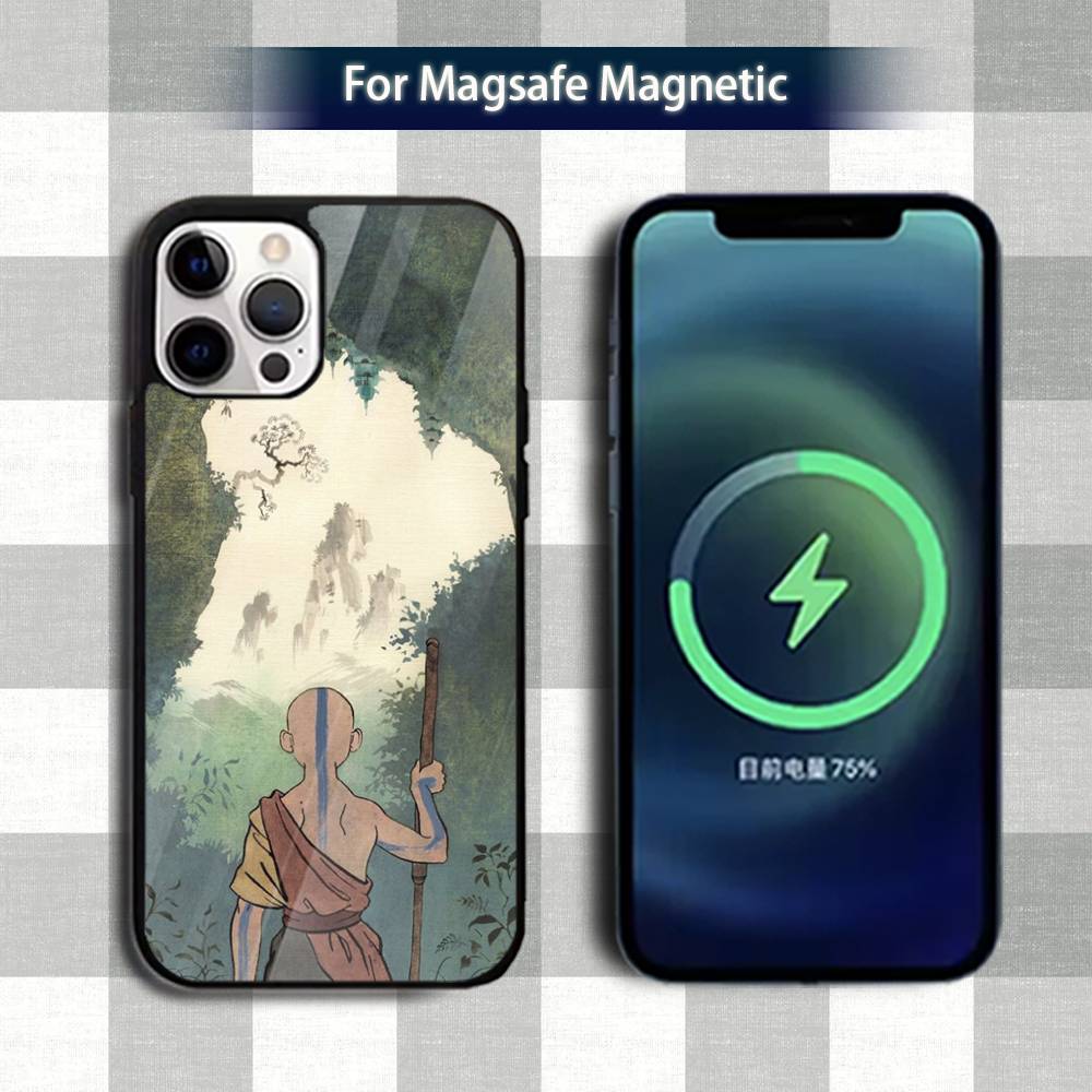 A-Avatar A-Appa AangS Phone Case For iPhone 13,12,15,17,11,16,14,Pro,Max,Plus,Mini,Magsafe,Magnetic Wireless Charging Case