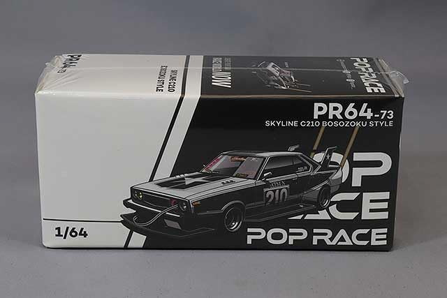 

POP RACE Skyline C210 Bosozoku Style матово-черный 1/64