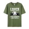 I Hate Morning People And Mornings And People Funny Panda Tshirts Fashion Boy Tshirts Casual Classic Tops Shirts Cotton