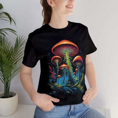Tričko Psychedelické Houby, Tričko Magické Houby, Unisex Tričko s Houbami Unisex Tričko