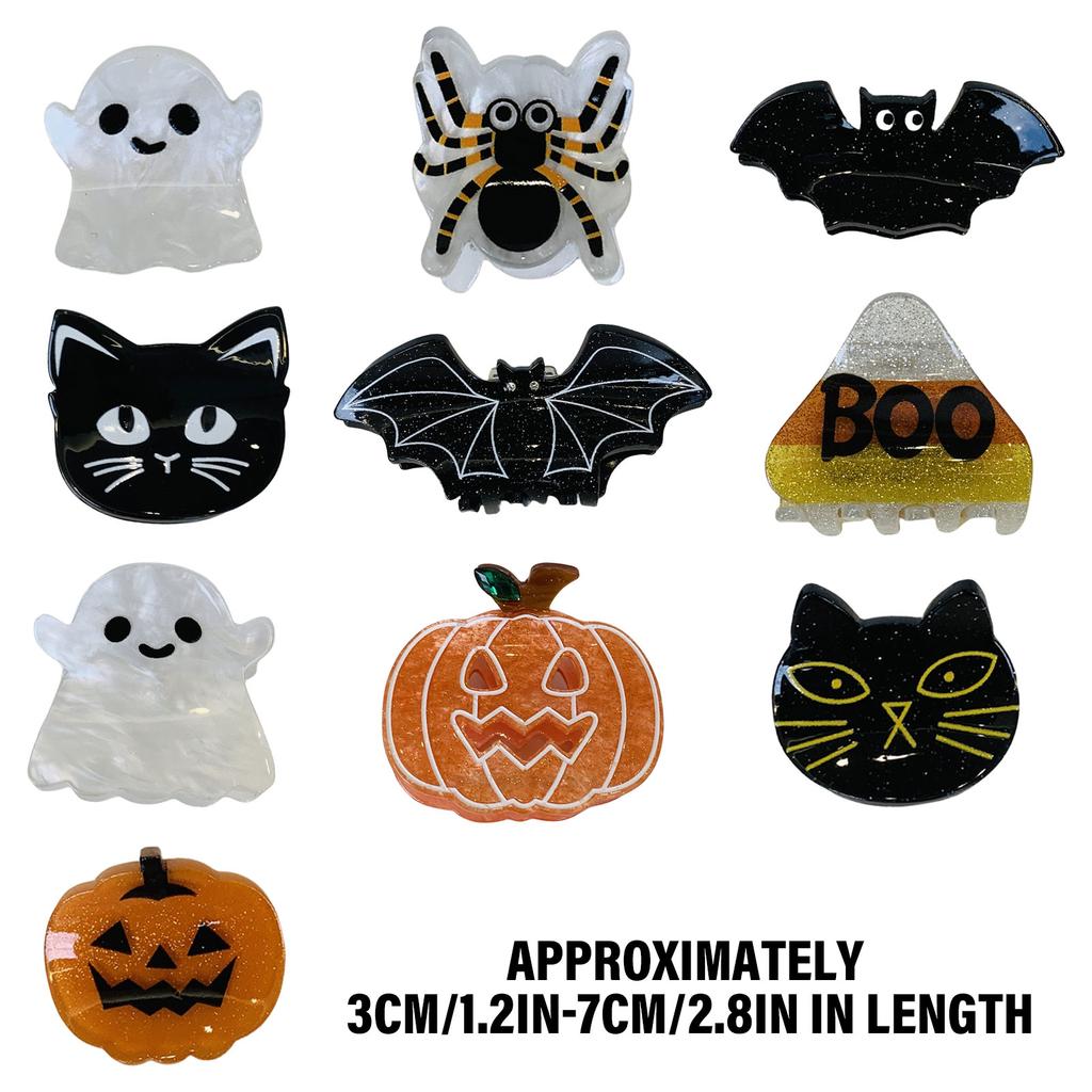 Pumpkin Hair Clip Large Hair Claw Clip Fashion Spooky Adornment Catch Halloween Barrettes Hair Styling Tool Ornaments