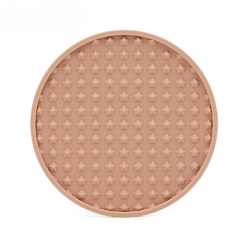 Silicone Cup Mat Irregular Pyramid Cup Mat Round Thick Can Be Equipped with Storage Brackets