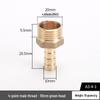 Copper Ball Valve with Double Internal Thread, 6-Point Thread Barb Quick Connect, and Long Handle Pneumatic Air Pump Valve Switch.