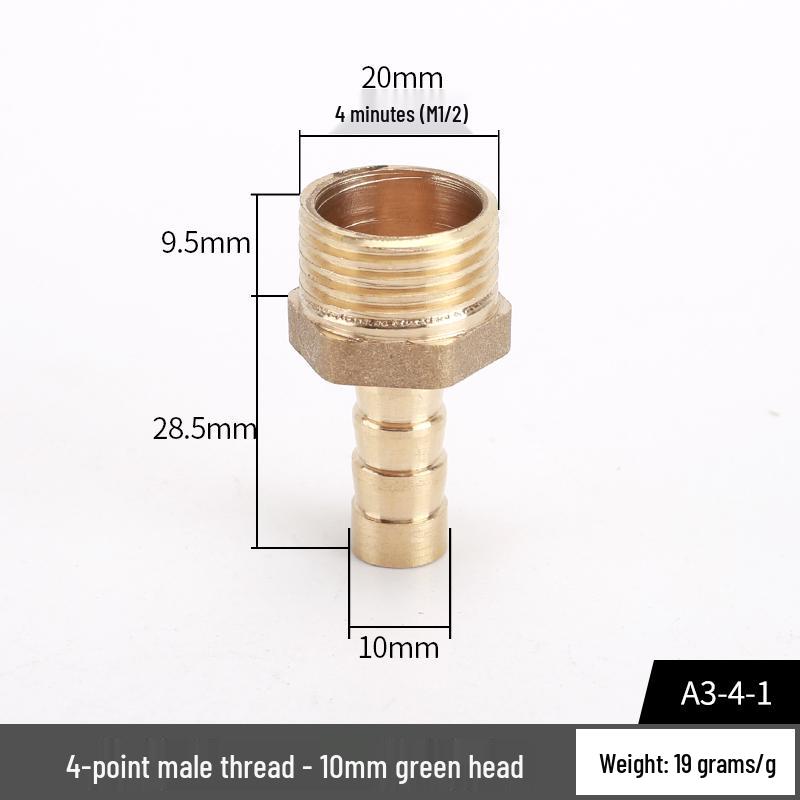 Copper Ball Valve with Double Internal Thread, 6-Point Thread Barb Quick Connect, and Long Handle Pneumatic Air Pump Valve Switch.