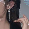 111 Silver Needle Super Sparkling Star Fringed Earrings, New Trendy High-end Niche Design, Round Face and Thin Earrings, Earrings.
