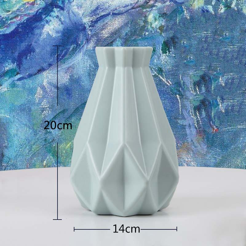 Multi-style Origami Plastic Vase White Imitation Ceramic Flower Pot Flower Basket Flower Vase Decoration Home Nordic Decoration