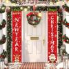 2026 Christmas Door Banner, Santa Snowman Wall Decals, Merry Xmas Home Decor, New Year Gift, Navidad Natal Holiday Couplet