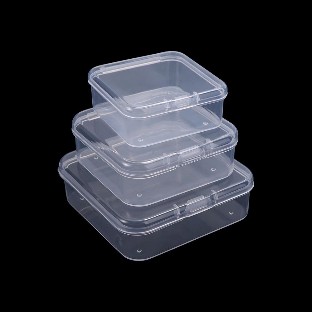 Mini Mini Square Storage Box Transparent Dustproof Storage Boxes Pill Storage