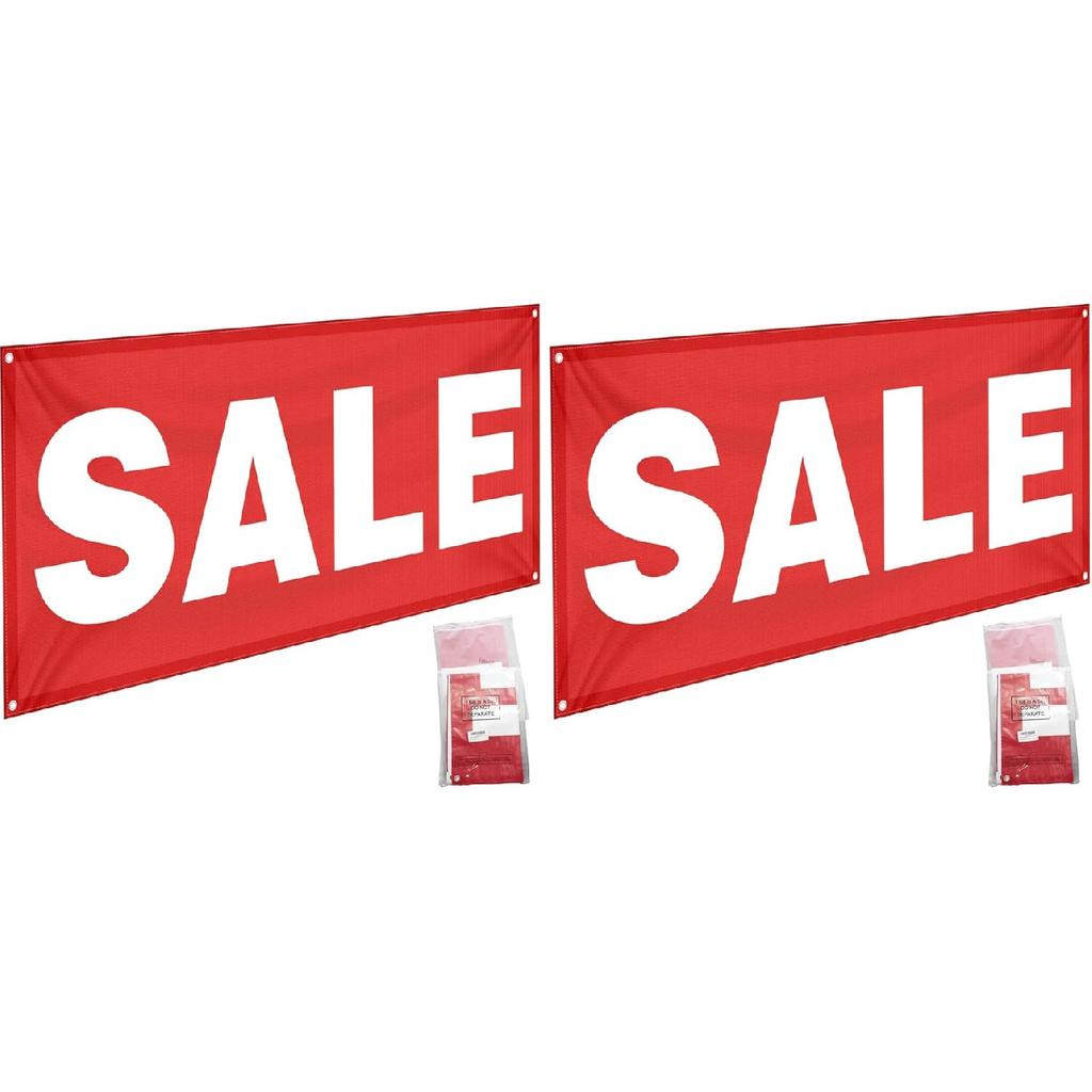 2x5 Feet Sale Signs for Retail Store Vinyl Banner Sign with Metal Grommets Reble Weatherproof Sale Banner for Outdoor Indoor Advertising Business