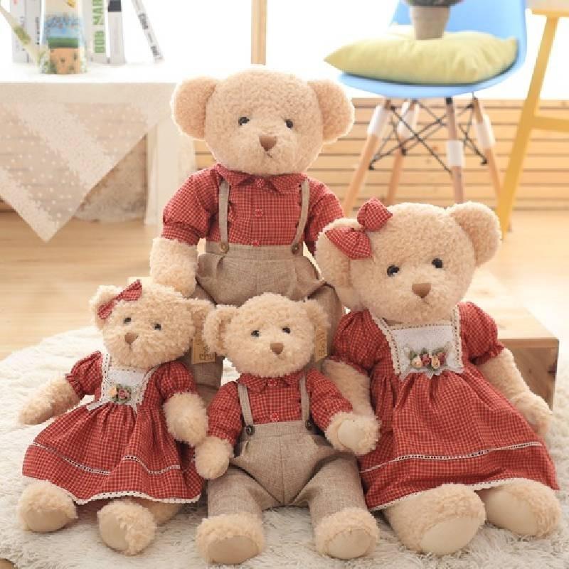Bear Plush Teddy Toy Rural Couple Bear Wedding Holiday Gift Girlfriends Couple