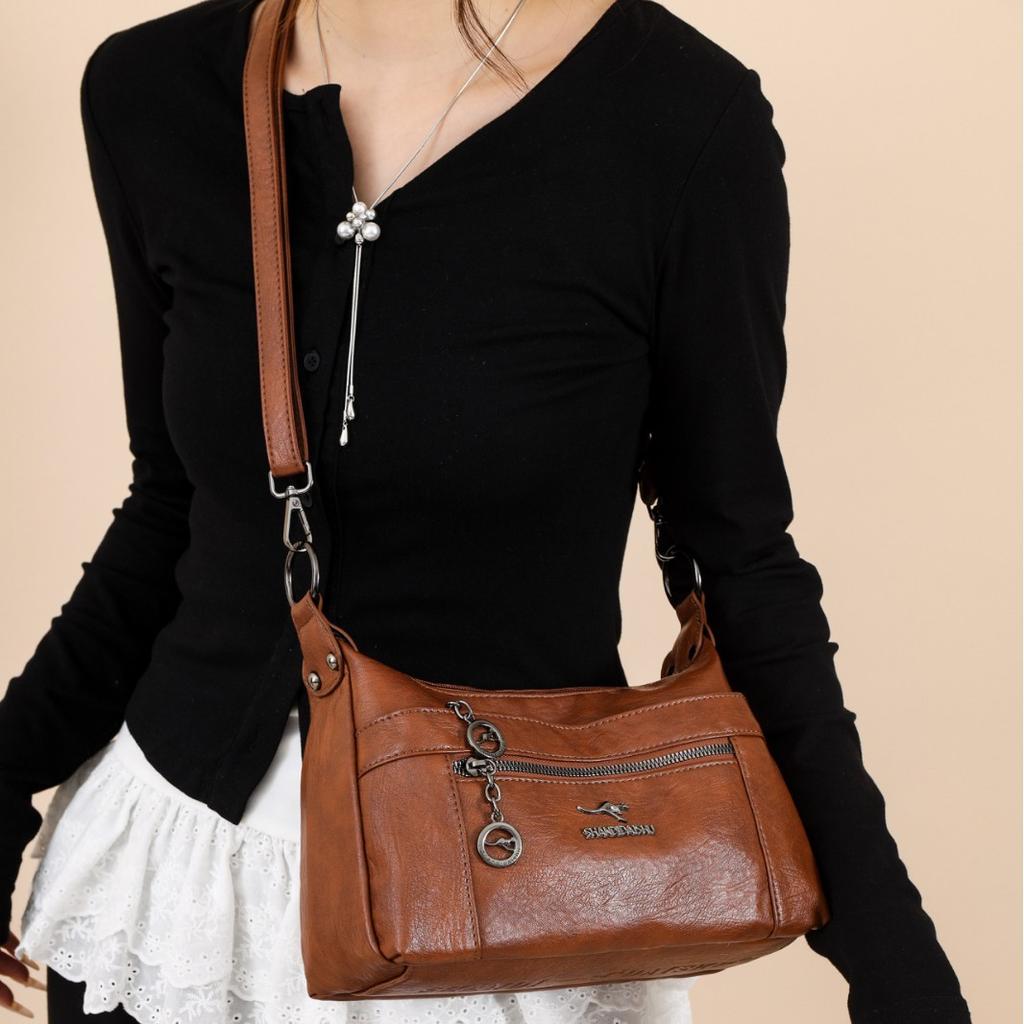 Hot-selling soft leather women's bags New simple and large-capacity messenger bags Temperament versatile shoulder women's bags