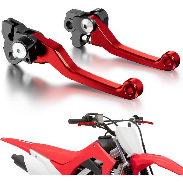 Motorcycle Clutch Brake Lever Foldable CNC Pivot for CRF125F CRF 125F 2022 2021 2020 2014-2022 Dirt Pit Bike Red