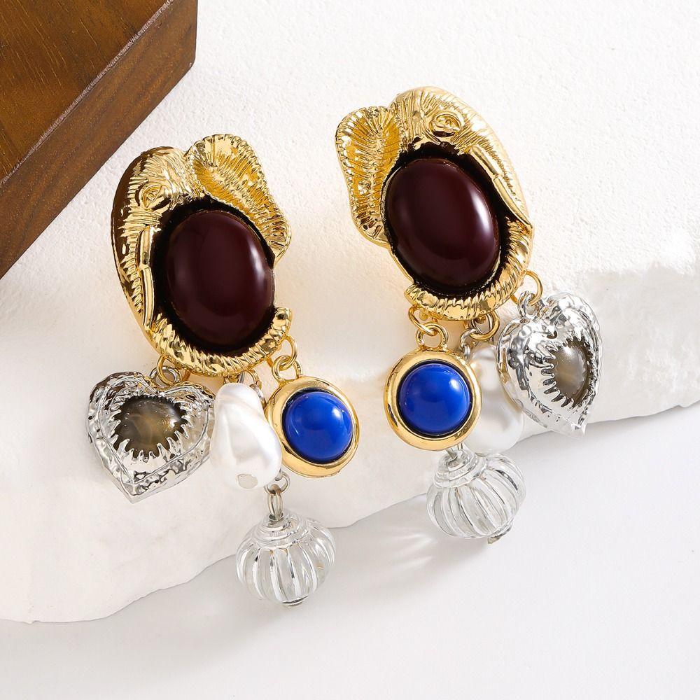 Literature Multi Pendant Chain Necklace Personality Vintage Earring Punk Collarbone Chain  Women