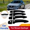 Nissan Qashqai 3 J12 Parlak Siyah Akıllı Kapı Kolu Kapağı Sticker Trim Araba Dekorasyonu Şekillendirme Aksesuarları Gadget