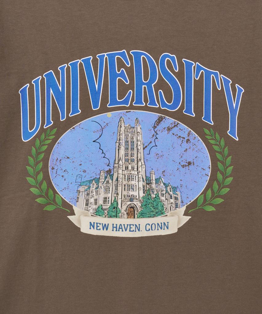 YALE Harkness Tower Graphic T-Shirt_Brown