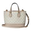 Gucci Ophidia Abnehmbarer Schultergurt Doppel G Logo Canvas mit Lederbesatz Mini-Schultertasche Crossbody-Tasche Damenhandtaschen Beige Weiß 811716-FAA4G-9897