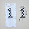 Checkerboard Number 0-9 Candle Birthday Party Decoration Black and White Checkered Card Number Candle