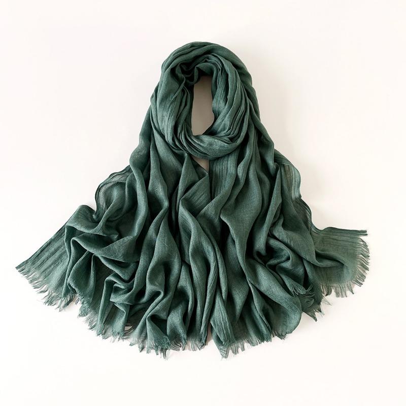 Solid color scarf shawl fashion literary cotton and linen scarf red silk scarf women's desert travel shawl