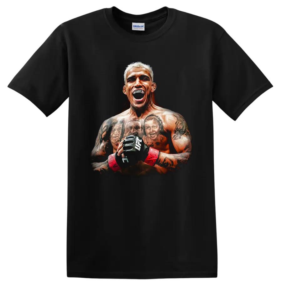 Charles Oliveira MMA Fighter T Shirt Portrait Fight Fan Graphic Tee Gift Art