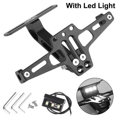 Universal Motorcycle Rear License Plate Mount Turn Signal LED Lamp Holder  Motorbike Parts