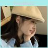 Solid Color Winter Beret Hat For Women With Classic Design Thickened Gift Cap