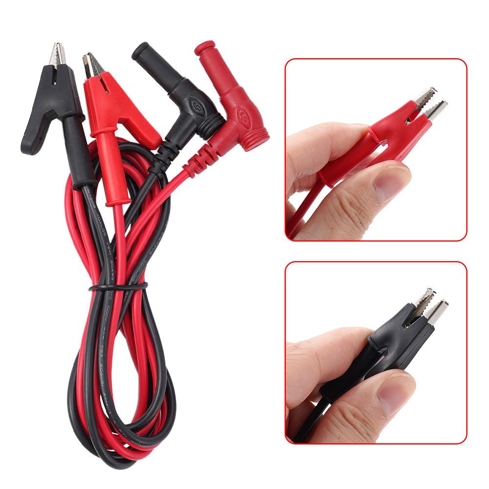 20A 100CM Alligator Clip to Banana Plug Test Cable Lead Connector Dual Probe 4mm Crocodile Clip For Multimeter Measure Tool