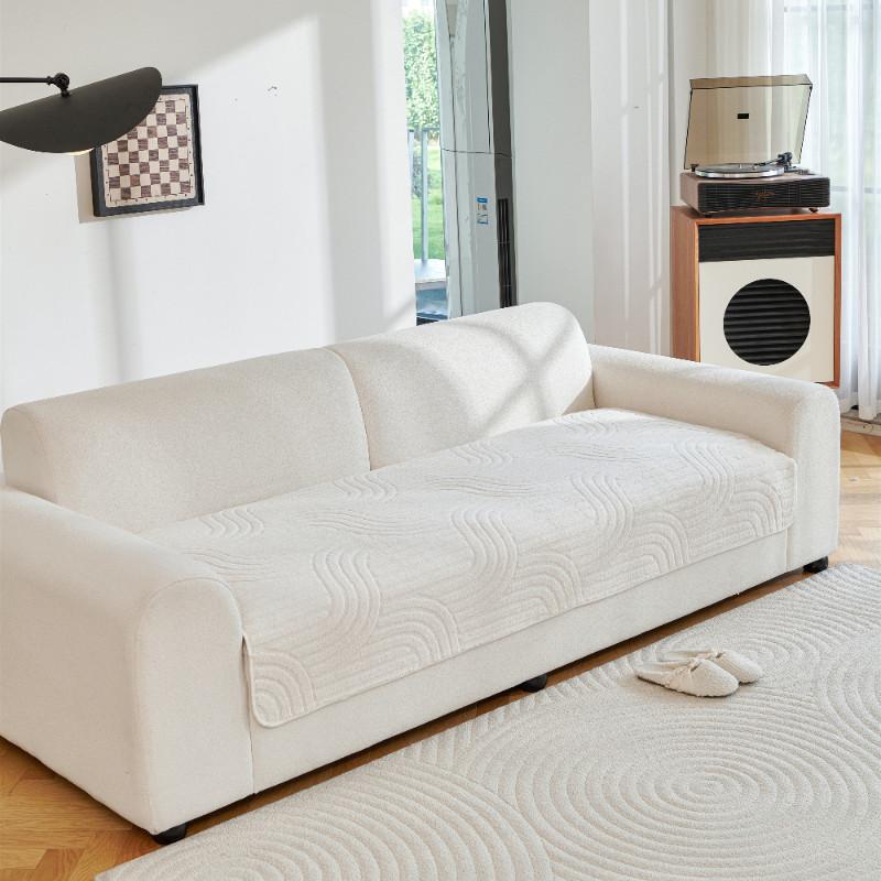 1pcs Solid Color Sofa Cover Anti Slip Scratch Resistant Couch Cushion Living Room Dust-proof Wear Resistant Furniture Protector